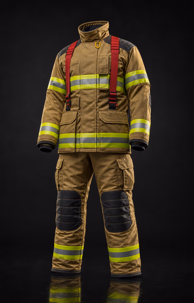 Traje estructural para bombero: chaquetón y pantalón de tres capas